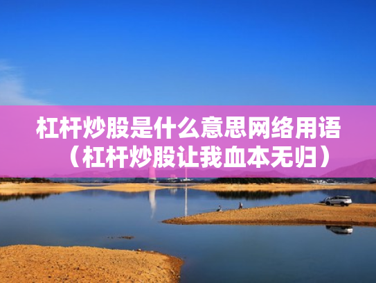 杠杆炒股是什么意思网络用语（杠杆炒股让我血本无归）